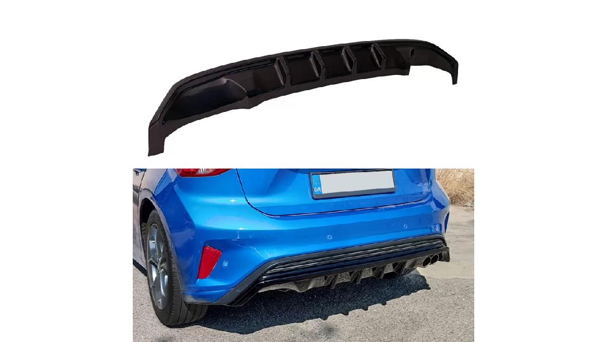 Jupe+arri%C3%A8re+%28Diffuseur%29+sur+mesure+pour+Ford+Focus+IV+ST%2FST-Line+HB+2018-2022+%28ABS+Noir+Luisant%29